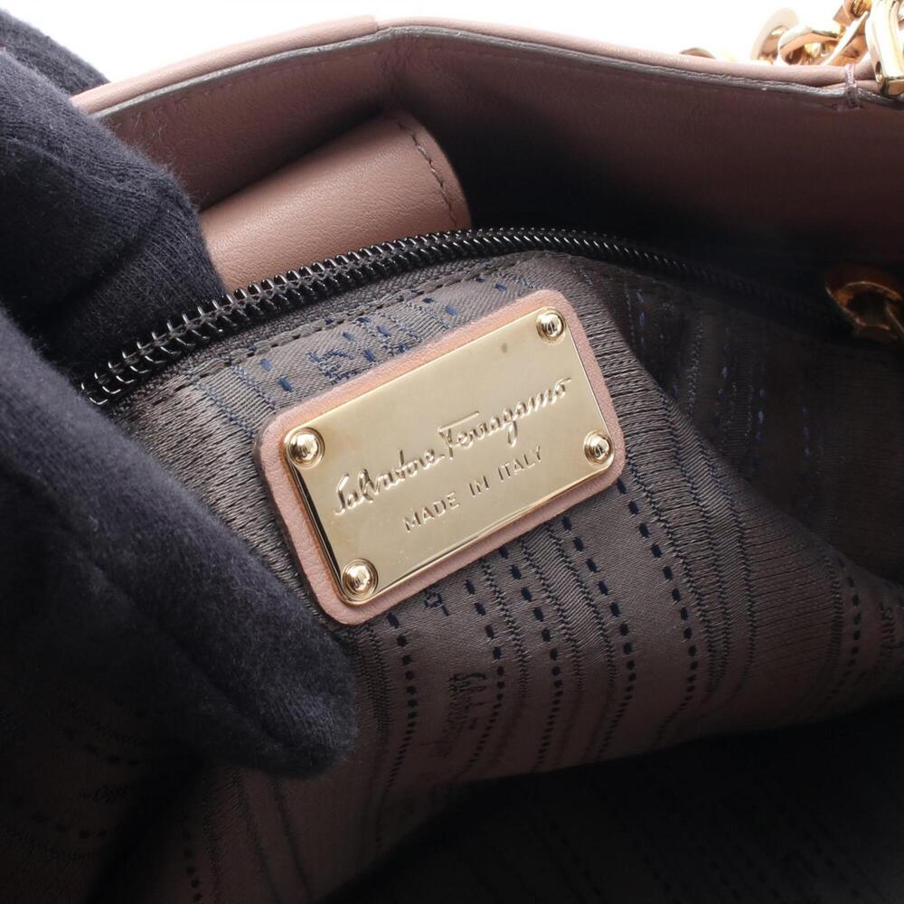 Salvatore Ferragamo Gancini 2-Way Handbag, Leather, Women's, Pink - Picture 4 of 8